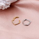 CM Crareesi Mania Teardrop Daith Earrings Hoop Hinged Clicker Rings 16G Helix Cartilage Earrings Hoop 316L Stainless Steel CZ Helix Tragus Daith Septum Clicker Jewellery - Image 2